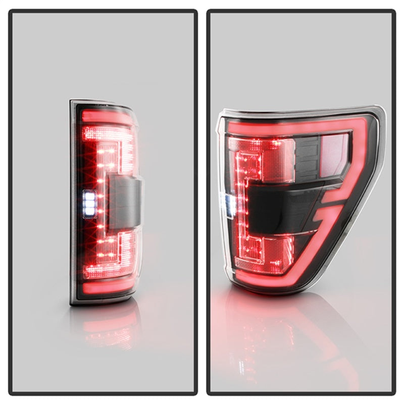 SPYDER 21-23 Ford F150 (Factory Halogent) Light Bar LED Tail Lights - Black (ALT-YD-FF15021HAL-BK) 5088772 5088772 Photo - Unmounted