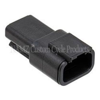 NAMZ Deutsch DTM 3-Position Receptacle w/3 Stamped Terminals & Wedgelock - Black (HD 74103-98BK) MDR-3B MDR-3B Photo - Primary