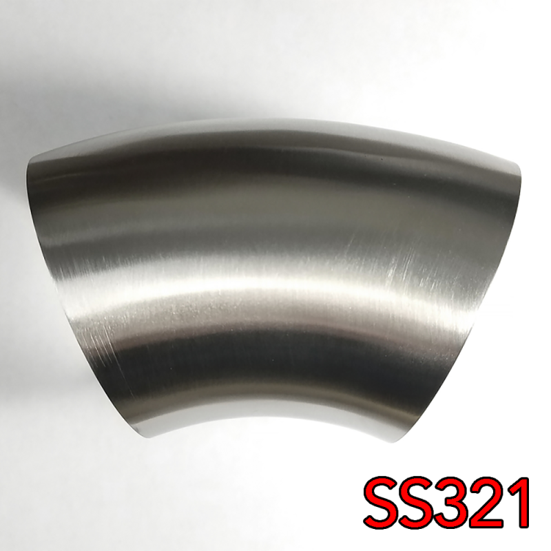 Stainless Bros 1.5in SS321 45 Deg Mandrel Bend Elbow - 1.5D Radius 16GA/.065in Wall (No Leg) 701-03826-3150