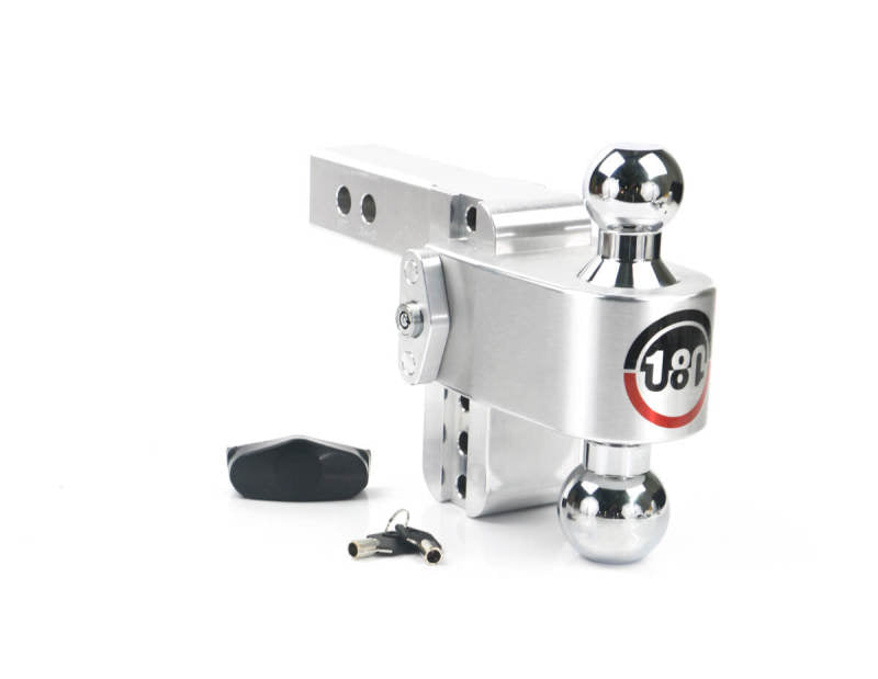 Weigh Safe 180 Hitch 4in Drop Hitch & 2in Shank (10K/12.5K GTWR) - Aluminum CTB4-2