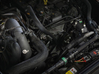 aFe 21-22 Ford Bronco L4-2.3L (t) BladeRunner Alum Hot/Cold Charge Pipe Kit - Black 46-20574-B 46-20574-B Photo - Mounted