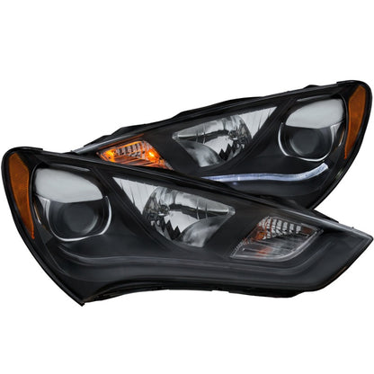 Anzo 2013-2015 Hyundai Genesis Projector Headlights w/ Plank Style Design B 121511 Photo - Primary