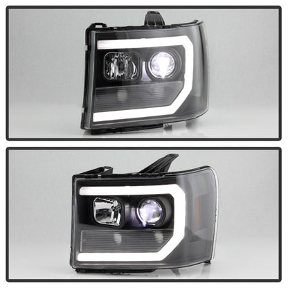 Spyder GMC Sierra 1500/2500/3500 07-13 Denali 08-13 LED Headlights Blk PRO-YD-GS07V2PL-BK 5087522 5087522 Photo - Unmounted