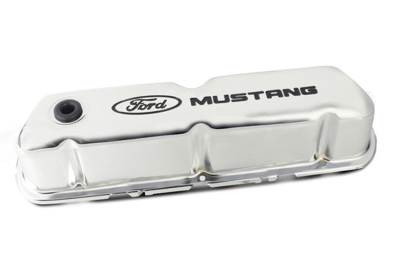 Ford Chrome Steel Valve Cover Set w/Mustang Logo FRD302-100 302-100 Photo - Unmounted