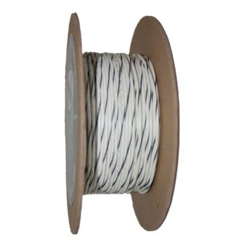 NAMZ OEM Color Primary Wire 100ft. Spool 18g - White/Black Stripe NWR-90-100 NWR-90-100 Photo - Primary