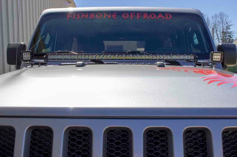 Fishbone Offroad 2018+ Jeep Wrangler JL Cowl Light Bracket FB21110 FB21110 Photo - lifestyle view