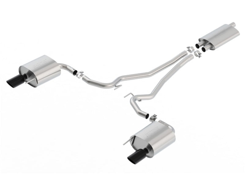 Borla 15-17 Ford Mustang EcoBoost 2.3L EC-Type Cat Back Single Round 4.0in OD 9.5in L Tips Exhaust 1014039BC 1014039BC Photo - Primary