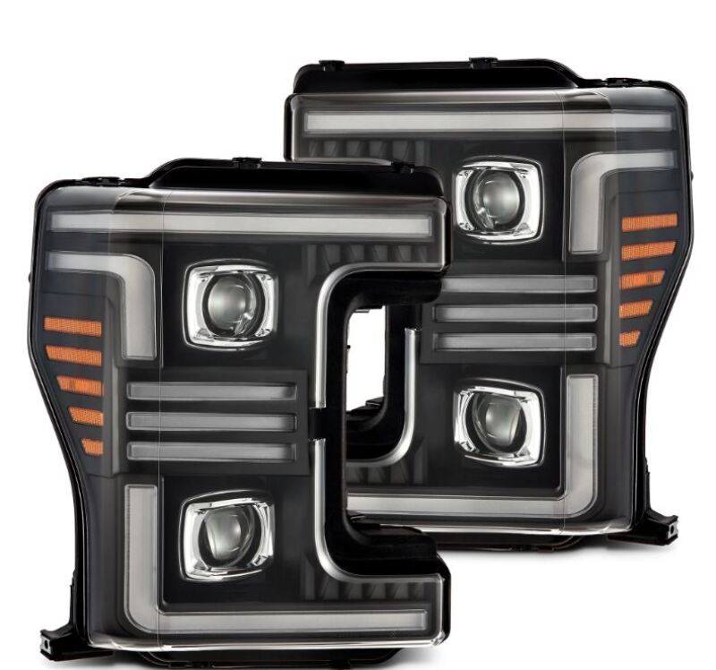 AlphaRex 17-19 Ford F-250/350/450/550  Super Duty PRO-Series Proj Headlights Black w/SeqSig & DRL 880321 880321 User 1