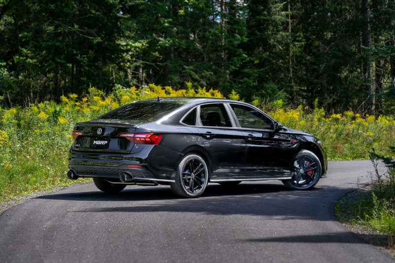 MBRP 2022 VW Jetta GLI 2.0 TSI 3in Cat Back T304 SS 2.5in Dual Split Rear w/ Carbon Fiber Tips S46153CF S46153CF Photo - lifestyle view
