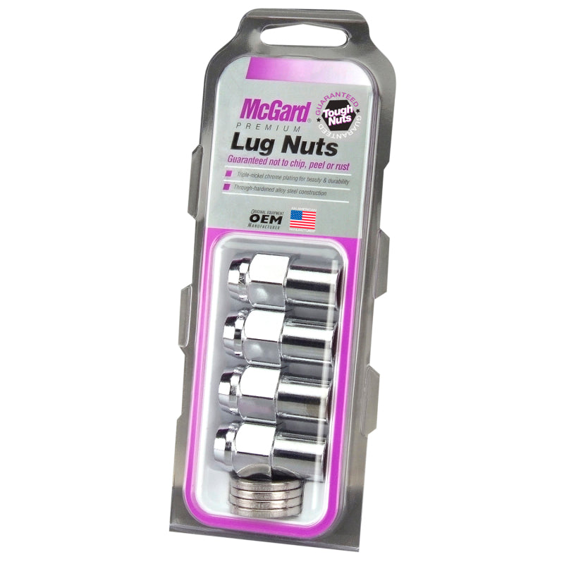 McGard Hex Lug Nut (Reg. Shank - .746in.) 1/2-20 / 13/16 Hex / 1.65in. Length (4-Pack) - Chrome 61000 61000 Photo - Primary