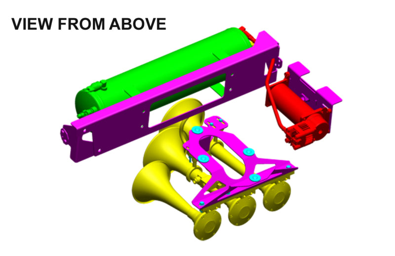 Kleinn Air Horns Kleinn 17-22 Ford F-250/ F-350 Onboard Air System w/ Model 730 Horns SDKIT17-734STL SDKIT17-734STL User 4