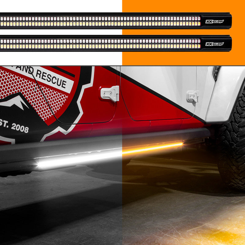 XKGLOW XK Glow Jeep & Truck Running Board Light w/ Turn Signal 2x60in White + Amber XK041021 XK041021 User 1