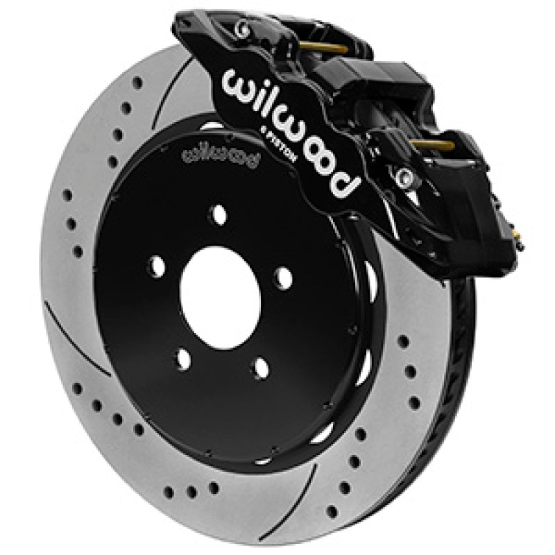 Wilwood Aero6R Front Big Brake Kit 14in Slotted Black Powder Coat 94-04 Ford Mustang SN95 140-16403-D 140-16403-D User 1