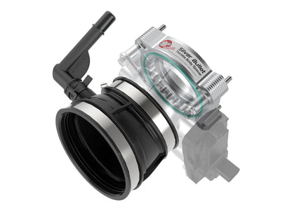 aFe 2020 Vette C8 Silver Bullet Aluminum Throttle Body Spacer Works w/ Factory Intake Only - Silver 46-34017 46-34017 Photo - Primary