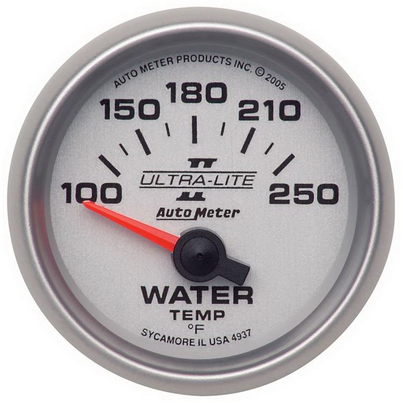 Autometer Gauge, Water Temp, 2 1/16", 100-250 Deg F, Electric, Ultra-Lite II 4937 Photo - Primary