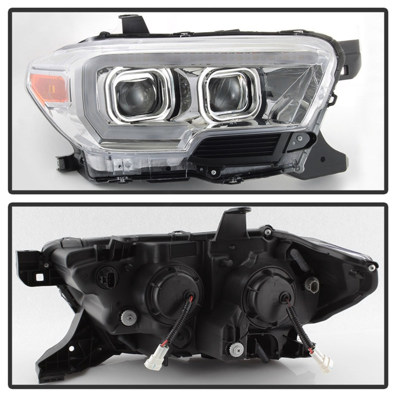 SPYDER xTune 16-18 Toyota Tacoma SR/SR5 DRL Proj Headlights w/Turn Signal - Chrm (PRO-JH-TTA16-SR-C) 9043017 9043017 Photo - Unmounted
