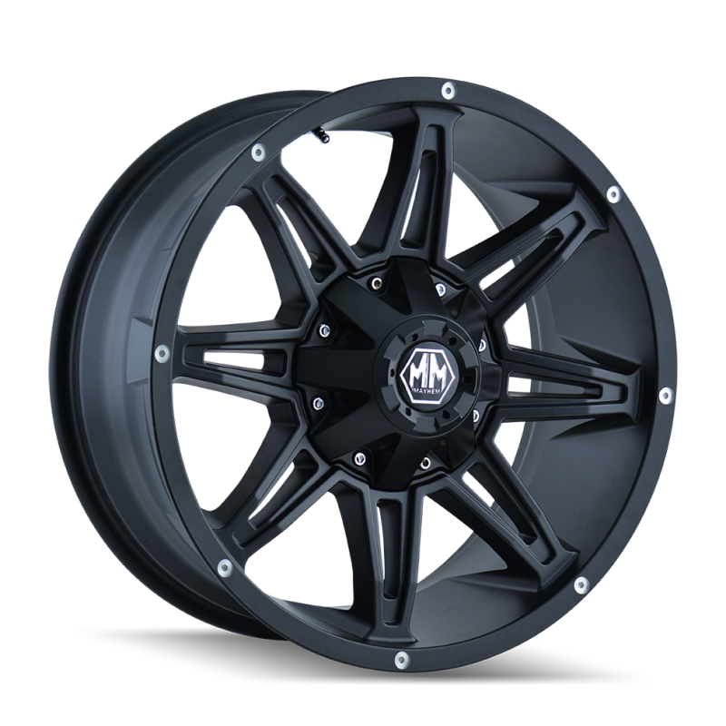 Mayhem 8090 Rampage 18x9 / 6x135 BP / -12mm Offset / 106mm Hub Matte Black Wheel 8090-8937MB 8090-8937MB Photo - Primary