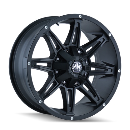 Mayhem 8090 Rampage 18x9 / 6x135 BP / -12mm Offset / 106mm Hub Matte Black Wheel 8090-8937MB 8090-8937MB Photo - Primary