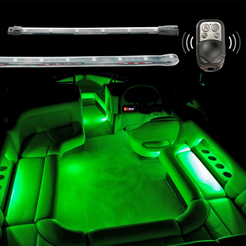 XKGLOW XK Glow Flex Strips2 Million Color XKGLOW LED Accent Light Marine/Boat Kit 4x 36In Strips + 4x10In XK074011