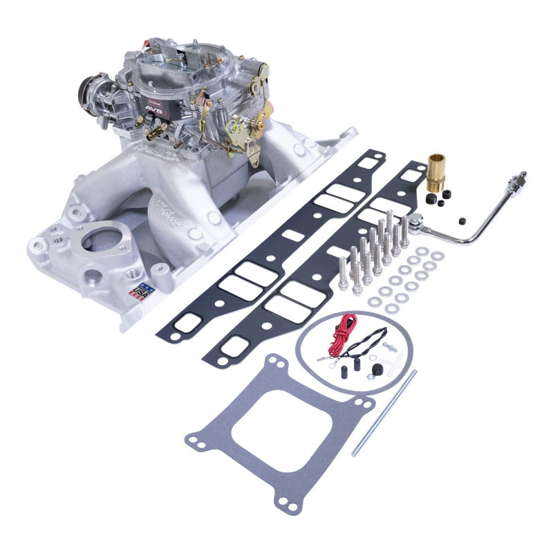 Edelbrock Manifold And Carb Kit Performer RPM Air-Gap Small Block Chrysler Natural Finish 2075 2075 Photo - Primary