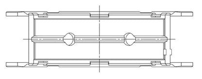 ACL BMW N54/N55/S55B30 3.0L Standard Size Main Bearing Set 7M1397H-STD 7M1397H-STD Technical Drawing