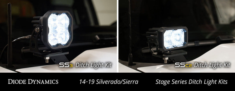 Diode Dynamics 14-19 Silverado/Sierra SSC2 LED Ditch Light Kit - Sport Yellow Combo DD6660 DD6660 User 5