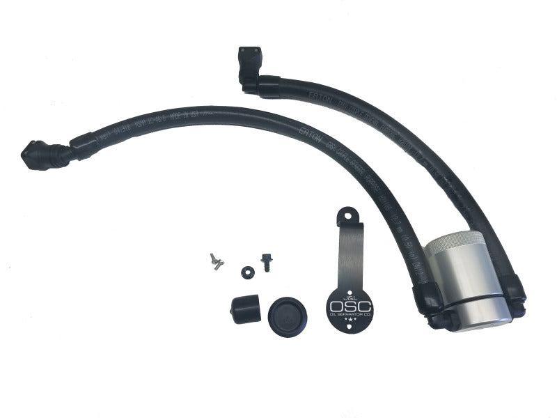 J&L 2018-2022 Ford Mustang GT Driver Side Oil Separator 3.0 - Clear Anodized 3024D-C 3024D-C Photo - Primary