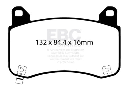 EBC 2020+ Tesla Model Y Yellowstuff Front Brake Pads DP42418R DP42418R Photo - Primary