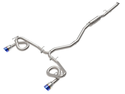 aFe POWER Takeda 22-23 Honda Civic Si I4-1.5L (t) 2.5in to 3in 304 SS CB Exhaust - Blue Flame Tips 49-36630-L 49-36630-L Photo - Primary