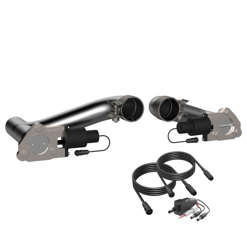 QTP 10-15 Chevrolet Camaro SS 6.2L 2.5in 304SS Aggressor Cutout Dual Mid Pipes 500110 500110 Photo - Primary