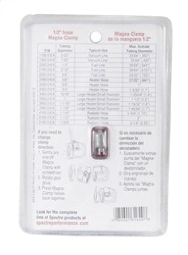 Spectre Magna-Clamp Hose Clamp 1/2in. - Red 3162 3162 Photo - in package