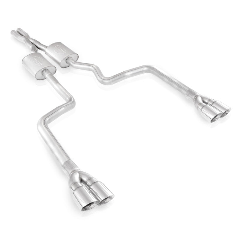 Stainless Works 2008-14 Challenger 3in Catback X-Pipe Chambered Mufflers 3-1/2in Tips HM64CB-C HM64CB-C Photo - Primary