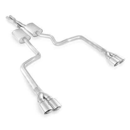 Stainless Works 2008-14 Challenger 3in Catback X-Pipe Chambered Mufflers 3-1/2in Tips HM64CB-C HM64CB-C Photo - Primary