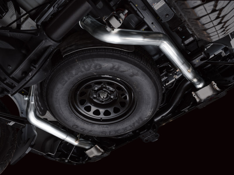 AWE Tuning AWE 4th Gen GM 1500 6.2L Catback Split Rear Exit (w/ Bumper Cutouts) - OE Tips 3015-31202 3015-31202 Photo - Mounted