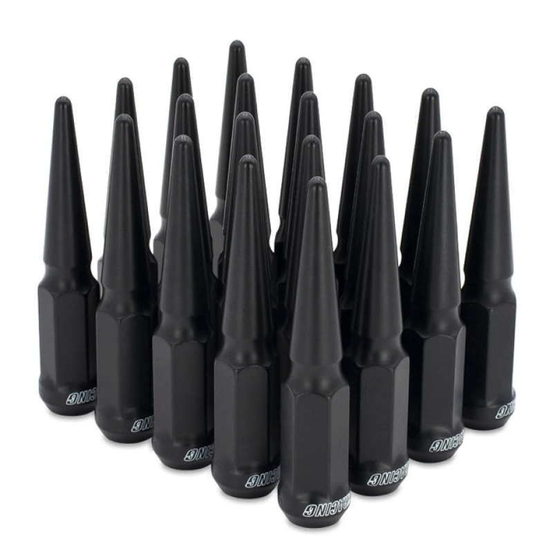 BLOX Racing Spike Forged Lug Nuts - Flat Black 14 x 1.50mm - Set of 20 BXAC-00165-20