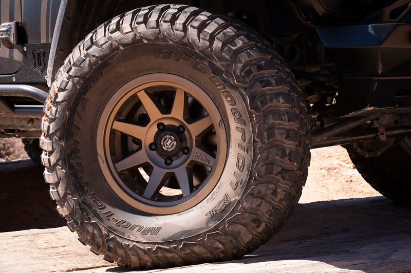 ICON Rebound Pro 17x8.5 6x5.5 0mm Offset 4.75in BS 106.1mm Bore Bronze Wheel 21817858347BR 21817858347BR Photo - Mounted