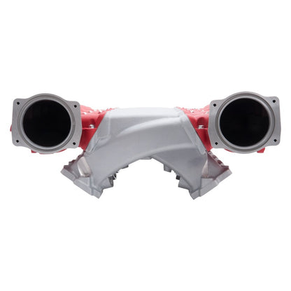 Edelbrock Manifold, Chevy LS, LS3 Cross Ram, with Red Plenums 7141 Photo - Unmounted