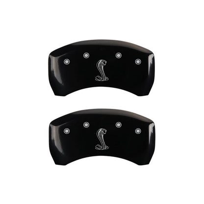 MGP Rear set 2 Caliper Covers Engraved Rear Snake Black finish silver ch 10010RCNKBK 10010RCNKBK Photo - Primary