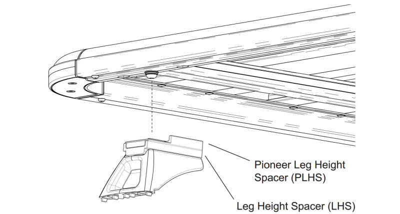 Rhino-Rack Pioneer Leg Height Spacer - Pair PLHS2 PLHS2 Photo - Primary