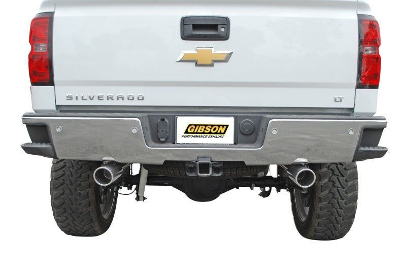 Gibson 15-18 Chevrolet Silverado 1500 LS 5.3L 3in/2.25in Cat-Back Dual Split Exhaust - Aluminized 5661 5661 Photo - Mounted