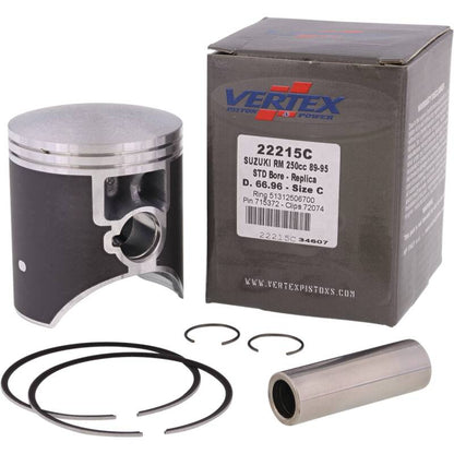 Vertex Pistons Vertex Piston 89-95 Suzuki RM 250 250cc Cast Replica Piston Kit 22215C 22215C Photo - Primary