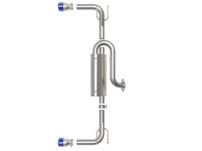 aFe 19-22 Mazda 3 L4 2.5L Takeda 3in to 2-1/2in 304 SS Axle-Back Exhaust w/ Blue Flame Tip 49-37023-L 49-37023-L Photo - Unmounted