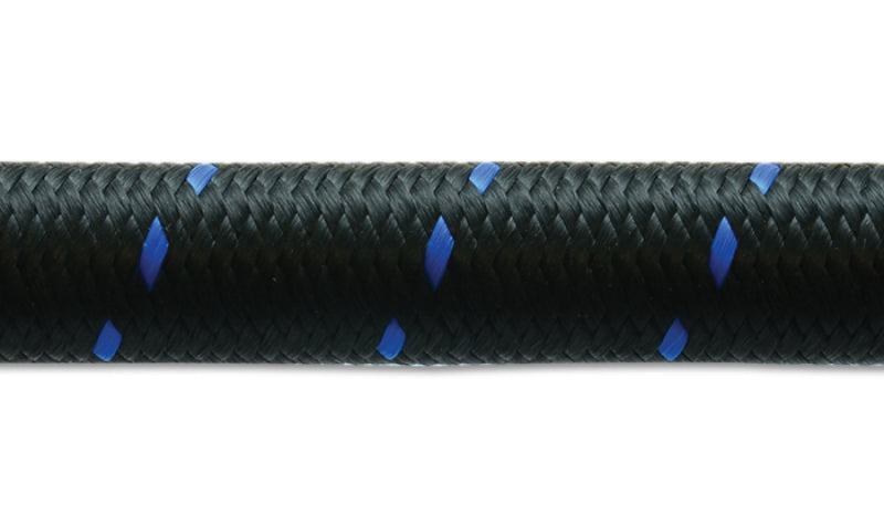 Vibrant Black Blue Nylon Braided Flex Hose 10ft Roll of AN Size: -8 11968B Photo - Primary