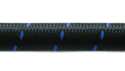 Vibrant Two-Tone Black/Blue Nylon Braided Flex Hose -12 AN (10 foot roll) 11972B Photo - Primary