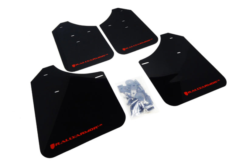 Rally Armor 02-07 UR Rally Mud flap Red logo MF1-UR-BLK/RD Photo - Primary