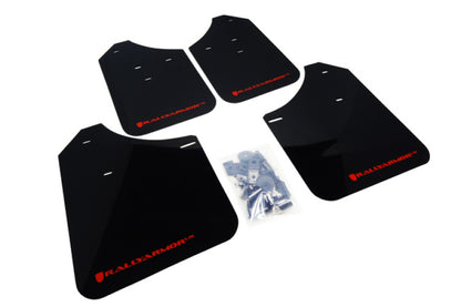 Rally Armor 02-07 UR Rally Mud flap Red logo MF1-UR-BLK/RD Photo - Primary
