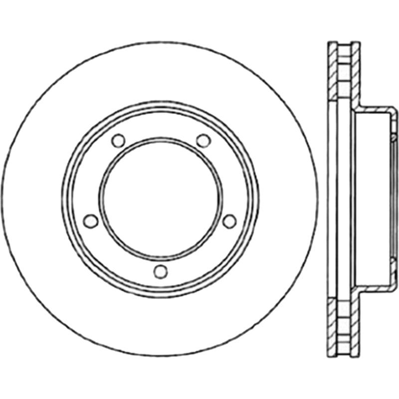 StopTech 98-07 Lexus LX / Toyota Land Cruiser Cryo Slotted Front Left Sport Brake Rotor 126.44086CSL 126.44086CSL Technical Drawing
