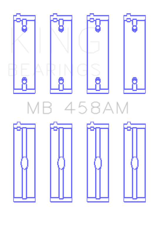 King Engine Bearings King Mitsubishi 181CI 3.0L 6G72 V6 (Size STD) Main Bearing Set MB458AM MB458AM Photo - Primary