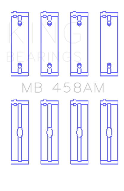King Engine Bearings King Mitsubishi 181CI 3.0L 6G72 V6 (Size STD) Main Bearing Set MB458AM MB458AM Photo - Primary