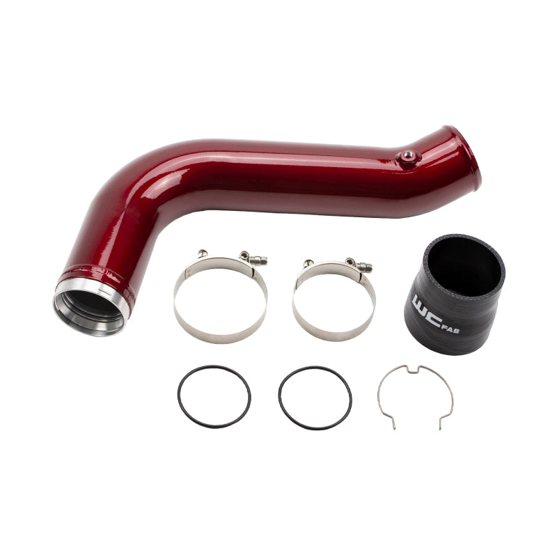 Wehrli 17-19 Chevrolet 6.6L L5P Duramax Passenger Side 3.5in Intercooler Pipe - WCFab Red WCF100530-RED WCF100530-RED Photo - Primary